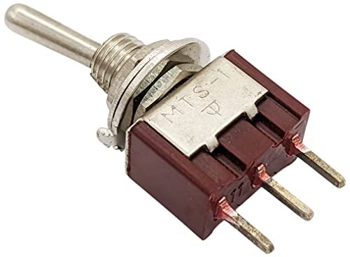 2 Pack Miniature SPDT Toggle Switch On-Off-On with 3 Pin PC Leads, 6A @ 125V AC