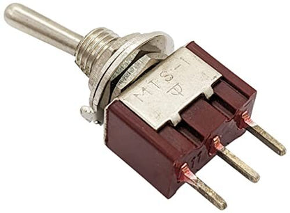 2 Pack Miniature SPDT Toggle Switch On-Off-On with 3 Pin PC Leads, 6A @ 125V AC