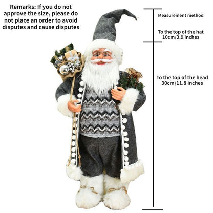 Christmas Ornaments 30-45cm Large Santa Claus Dolls Standing Figurine Home Decor