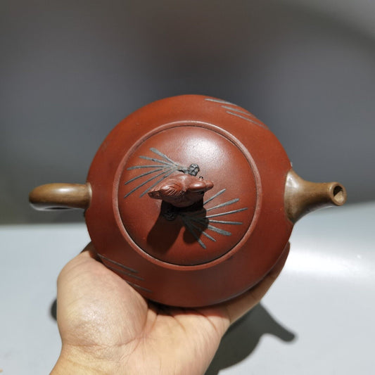 Chinese Yixing Purple Clay Teapot Tea Set Pot Zisha Ceramic Cute Decor Figurine