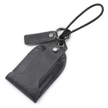 1pcs Car Key Holder Cover Key Chain Bag Leather Remote Fob Case Pouch Unisex