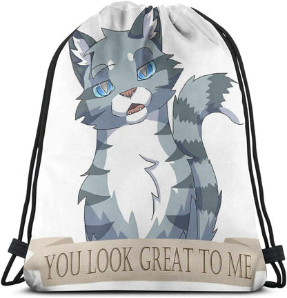 Warrior Cats Sarcastic Jayfeather Waterproof Foldable Sport Sackpack Gym Bag...