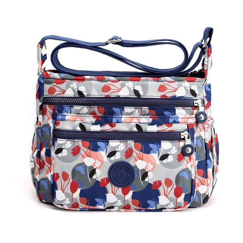 Crossbody Bag Waterproof Nylon Shoulder Purse Traveling Tote Pouch Messenger Bag