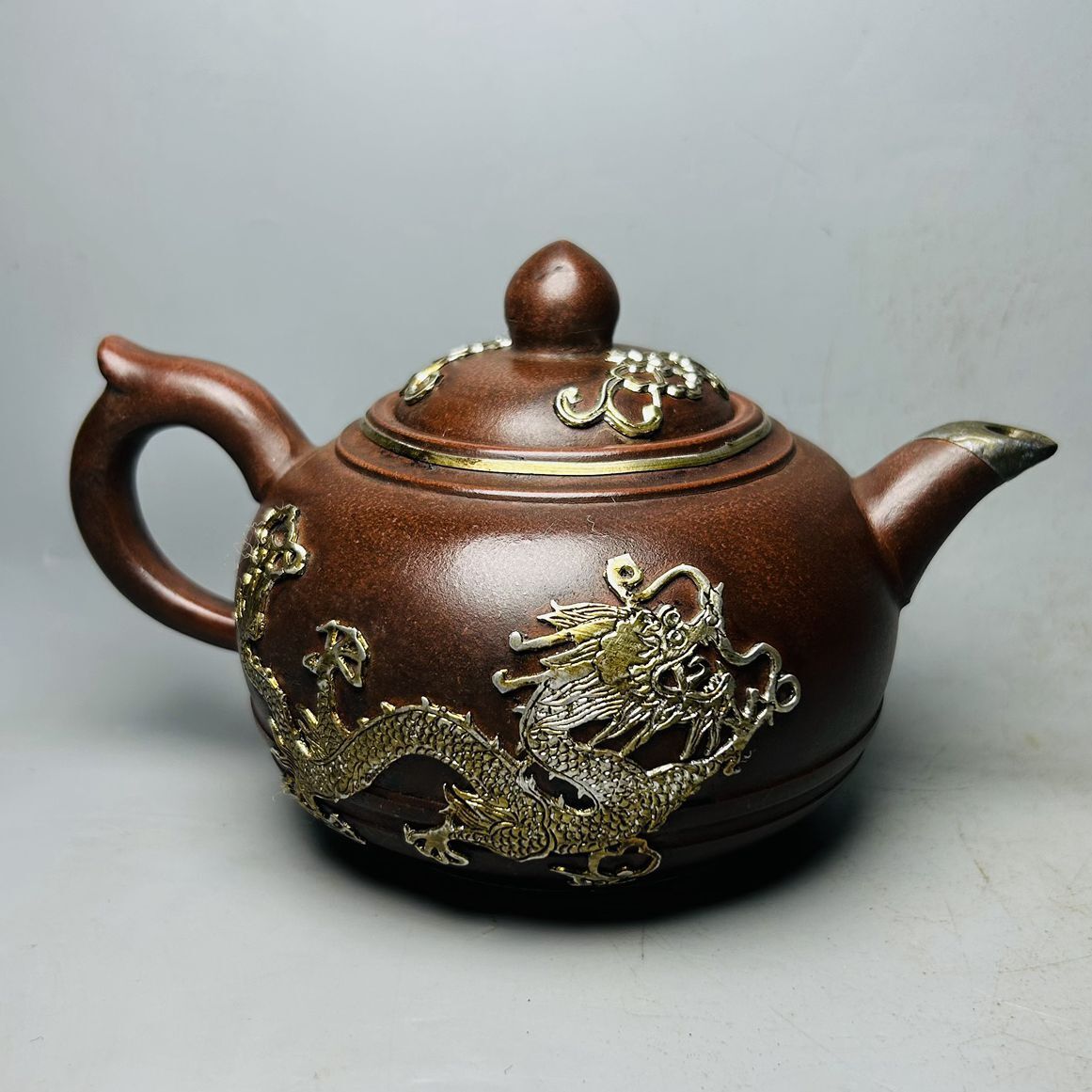 Vintage Chinese Yixing Purple Clay Teapot Zisha Ceremony Dragon Tea Set Collect