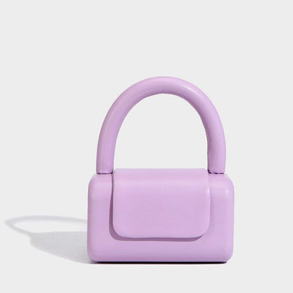 Cylindrical Handbag Luxury Polyester Style Small Shoulder Bags 16*10*10CM Square