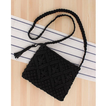 Bohemian Straw Woven Clutches Bag Fashionable Tassel Causal Handbag Vintage Bag