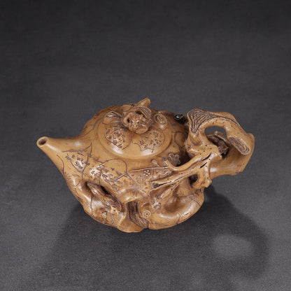 l-0Chinese Yixing Zisha Clay Handmade Exquisite Teapot （供春 底款：供春）