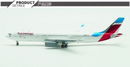 1:400 JC WINGS Eurowings AIRBUS A330-200 Passenger Airplane Diecast Plane Model