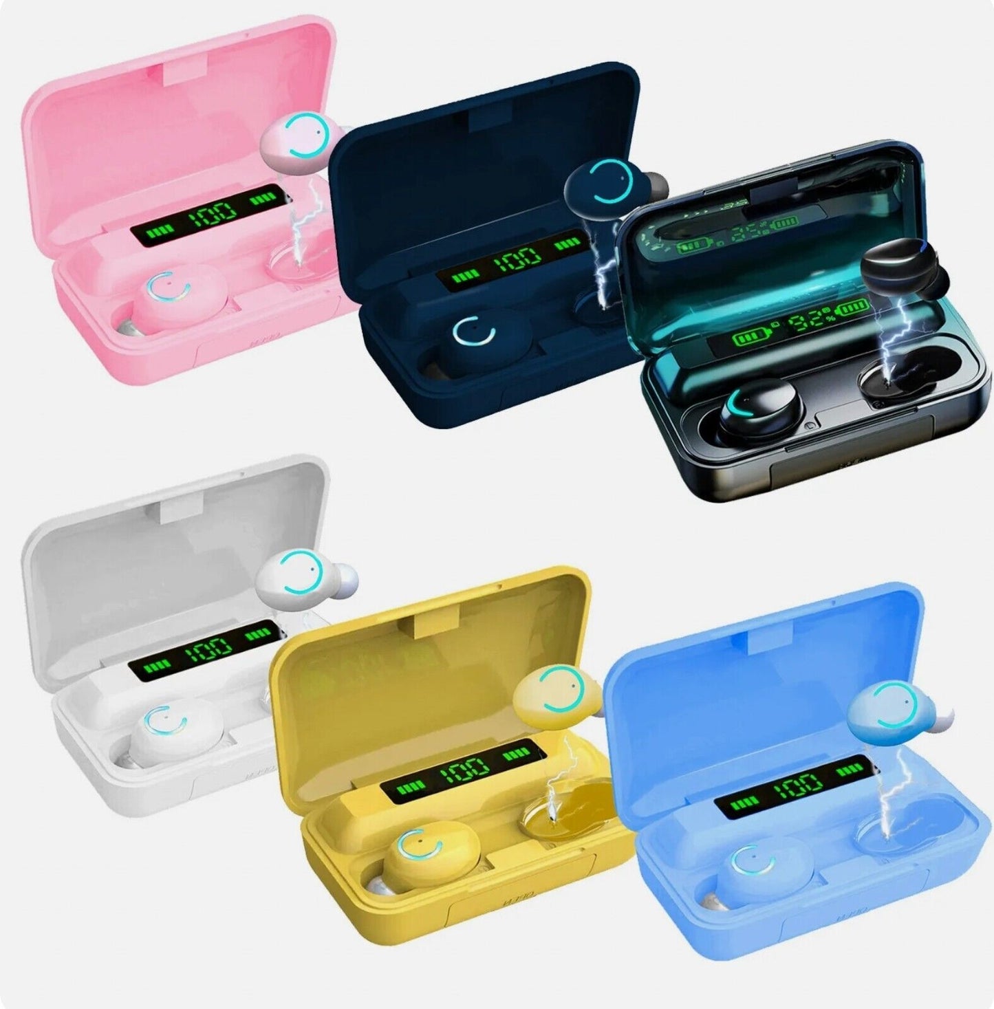 TWS Bluetooth Earbuds Wireless Earphones Waterproof Headset for Smart Phone Cell