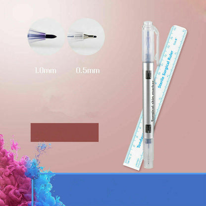 New Microblade Semi Permanent Makeup Eyebrow Tattoo Marking Pen Measuring Ruler