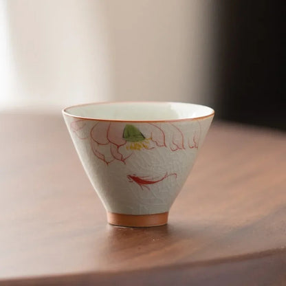 60ml Ceramics Hand Painted Teacup Master Cup Vintage Chinese Kung Fu Teaset