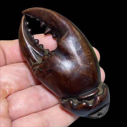 Fortune Rare Chinese Bronze Crab Figure Statue Collectable Table Decor Tea Pet