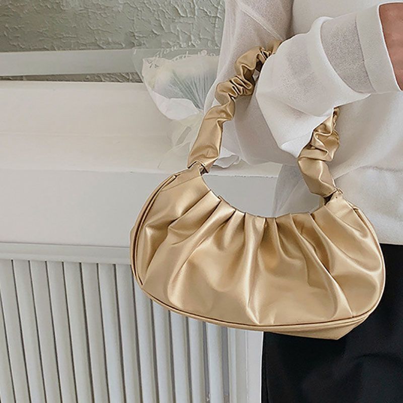 Summer Pleated Purse Cloud Bags Leisure Bag Shopping Shoulder Dumpling Handbag