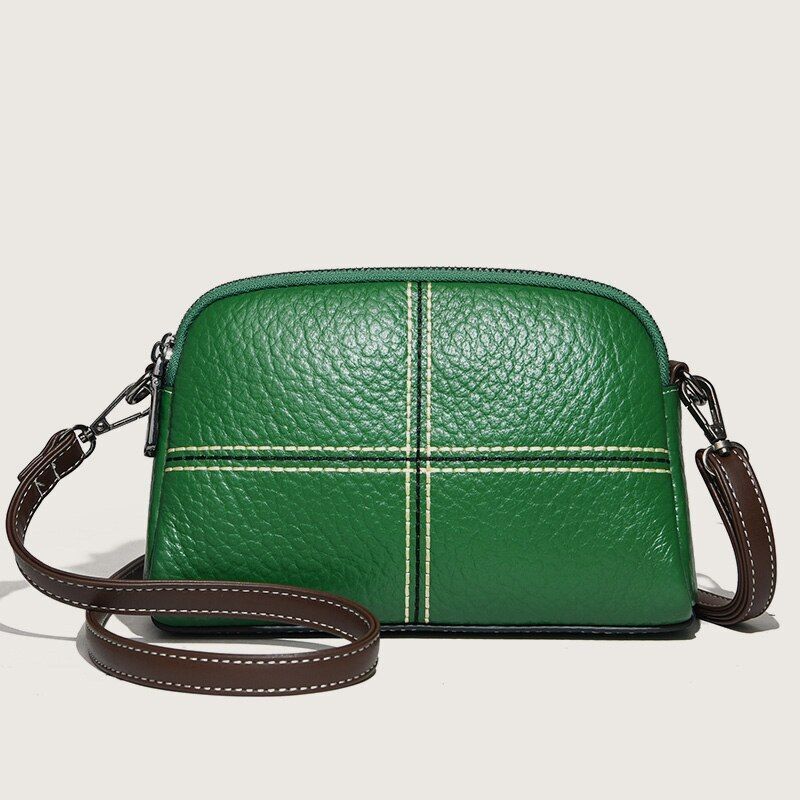 Pattern Purse Handbags Shoulder Bags Luxury Small Pouch Cotton Shell Shape Green