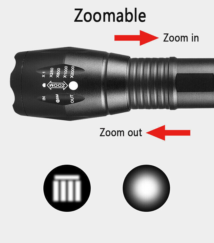 UV Flashlight Black Light Super Bright 120000lm Torch Ultra Violet Lamp LED