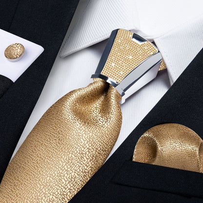 Men Necktie 3Pcs Luxury Striped Ties Cufflinks Pocket Square Wedding Accessories