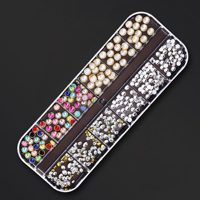 Nail Art Decor 12Design Box 3D Irregular Abalone Seashell Fragment Flakes Charms