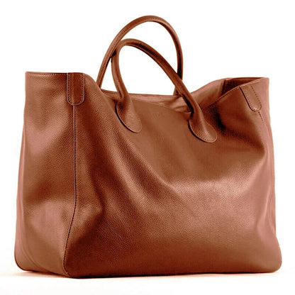 41cm Big Women Tote Bag 100% Top Cow Hide Leather Handbag Lady Travel Bag