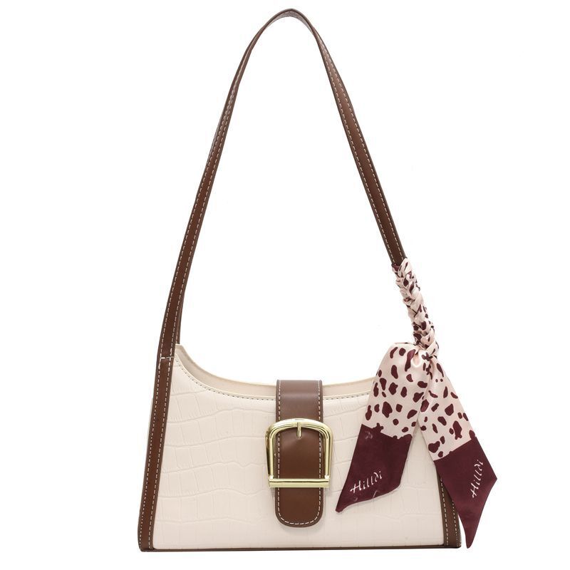 Synthetic Leather Small Shoulder Bags Scarves Cute Handbags Purses Underarm Bag
