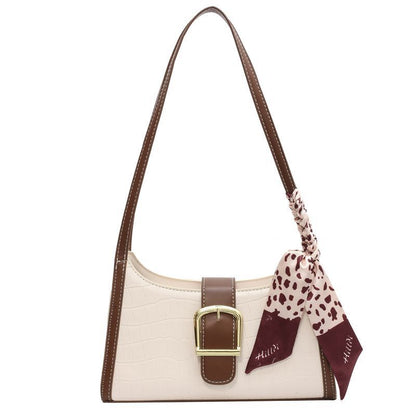 Synthetic Leather Small Shoulder Bags Scarves Cute Handbags Purses Underarm Bag