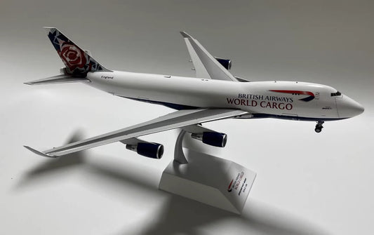 1:200 JC Wings BRITISH AIRWAYS WORLD CARGO BOEING 747-400F Plane Diecast Model