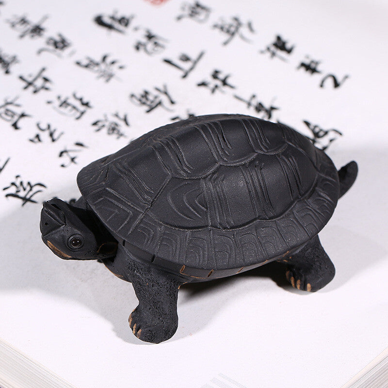 Collect Purple Clay Turtle Gifts Handicrafts Ornaments Tea Pet Sculptures