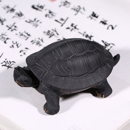 Collect Purple Clay Turtle Gifts Handicrafts Ornaments Tea Pet Sculptures