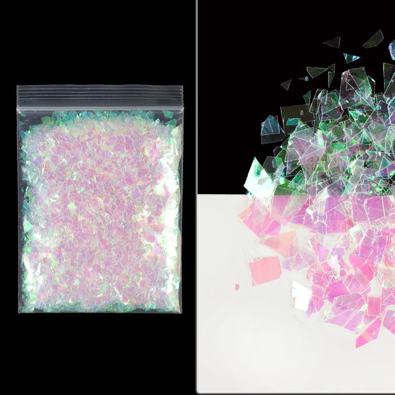 Nail Art Decor 10g Holographic Irregular Sequins Glitter Sparkly Colorful Flakes