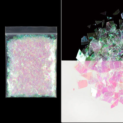 Nail Art Decor 10g Holographic Irregular Sequins Glitter Sparkly Colorful Flakes