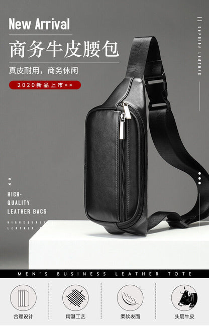 New men's waist bag waterproof satchel men's chest bag diagonal cross men's bag