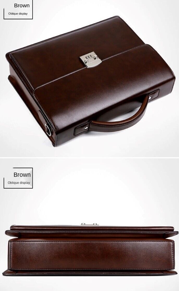 Fashion Password Lock Briefcase Business Men Shoulder Messenger Luxury Handbag