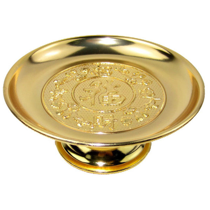 18cm New Metallic Buddhist Articles Alloy Fruit Disk Decoration Home Design