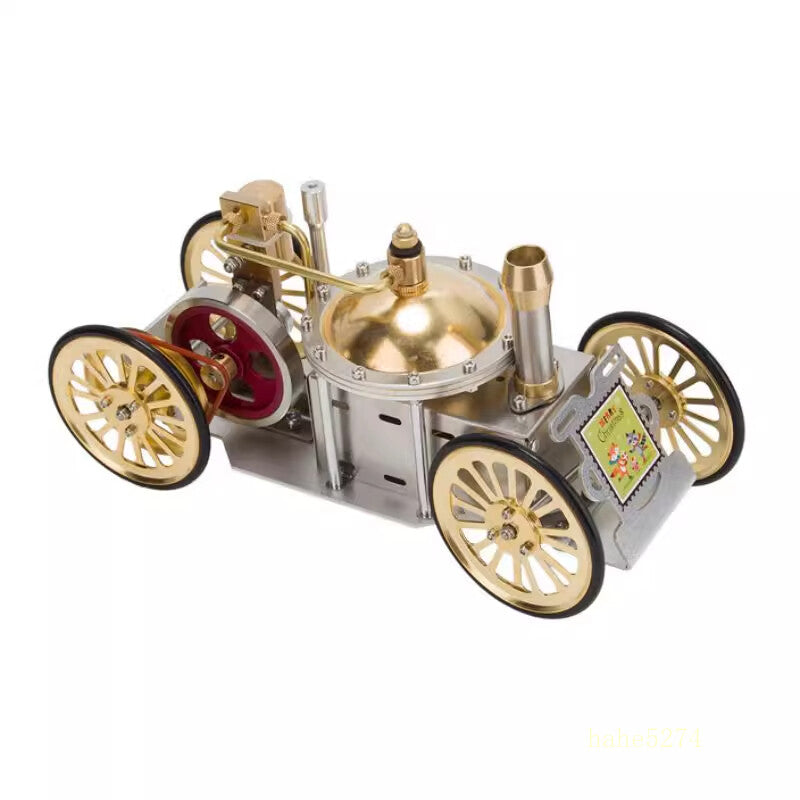 Vintage Live Steam-Powered Engine Vehicle Model Car Toys Desktop Collection Gift