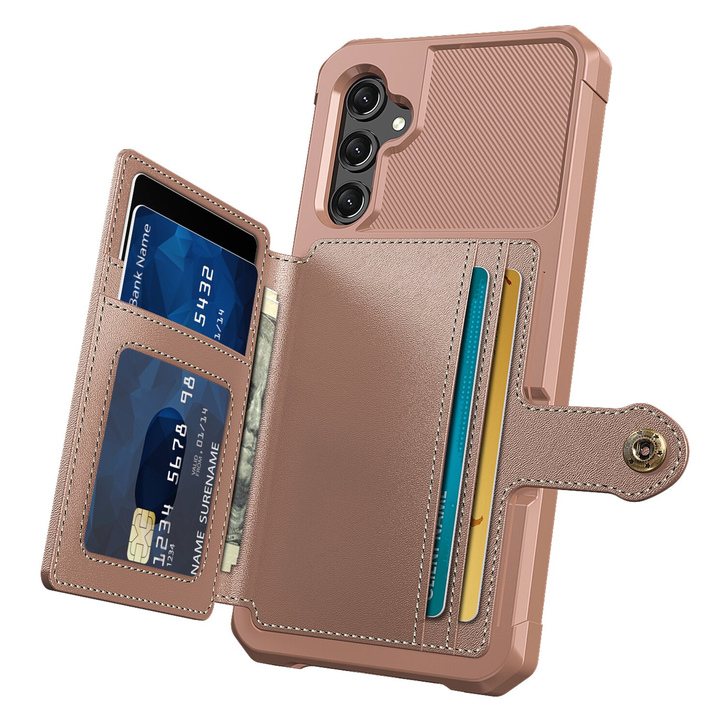 For Samsung Galaxy A16 A26 5G A36 A56 A55 A54 A35 A15 A14 Case with Card Holder