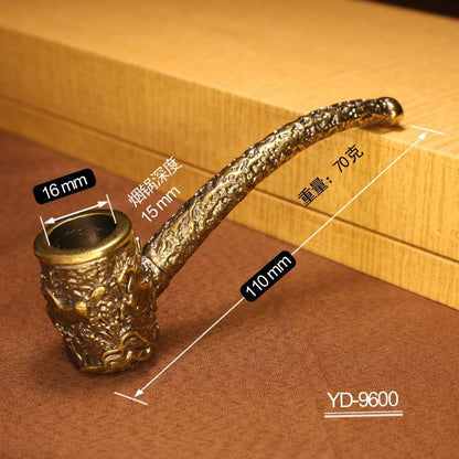 Antique Brass Pipe Horse Success Design Vintage Tobacco Pipe 110mm