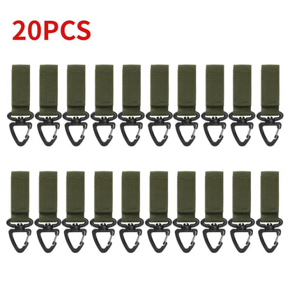 Outdoor Tactical Gloves Hooks Triangle Backpack Hanging Buckle Nylon Keychain