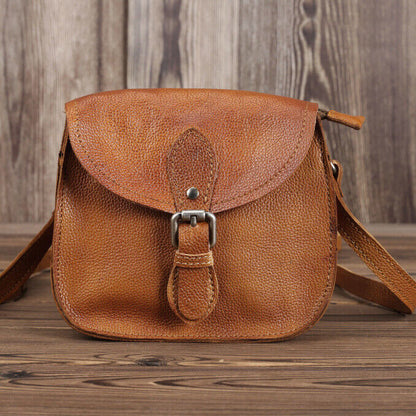 New Women Vintage Brown Leather Messenger CrossBody Shoulder Bag Handmade Purse
