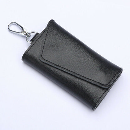 Men Women Car Key Keychain Key Bag Holder Pouch Leather Unisex Key Bag Small Bag