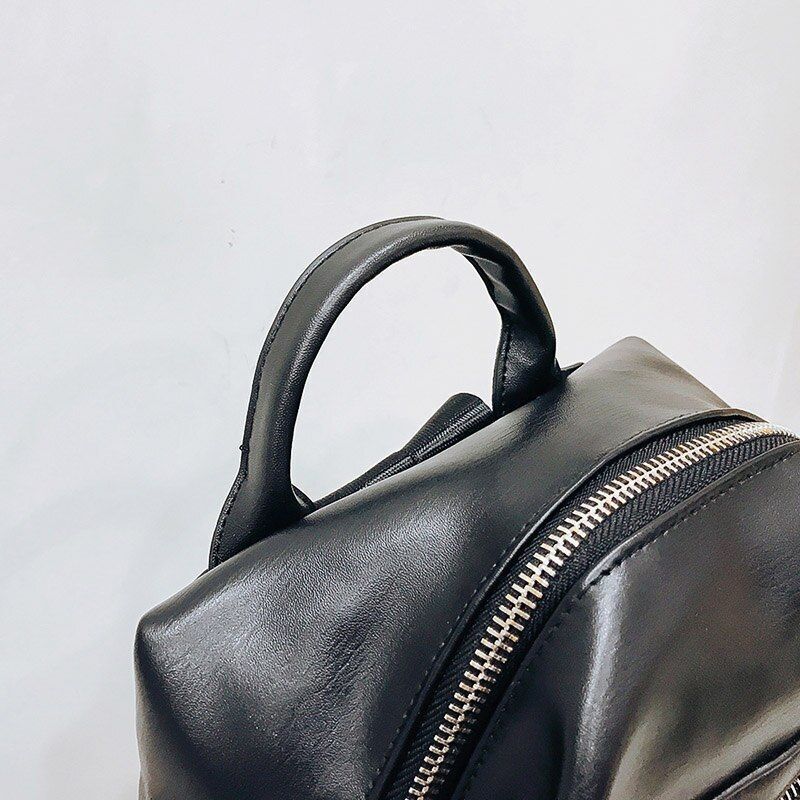 Synthetic Leather Backpack Bag Small Purse 20*11*28CM Pink/Black/White/Khaki 1PC