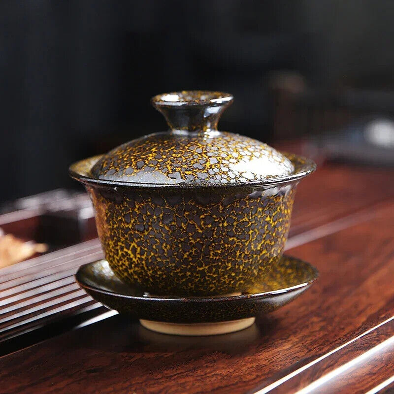 Yixing Ceramic Gaiwan Teacup Tea tureen Bowl Japanese Retro Home set Drinkware