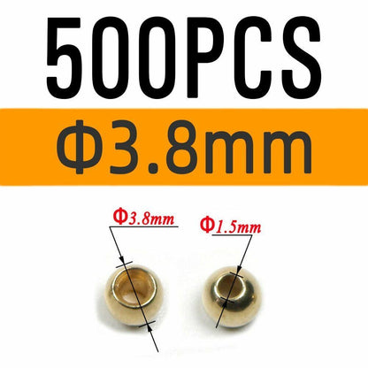 Brass Beads Head 100/500/1000 PCS Fly Tying Nymph Streamer Bugs Hook 2.4mm 2.8mm