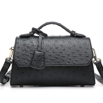 Customized Ostrich Leather Bag Shoulder Bag Pink Crossbody Purse Polyester Pouch
