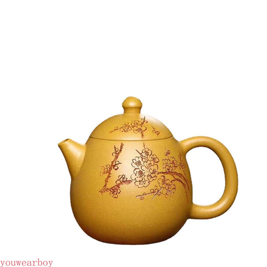 Chinese Teapot Yixing Purple Clay Pot Handmade Dragon Egg Pot Tea Set Teapot