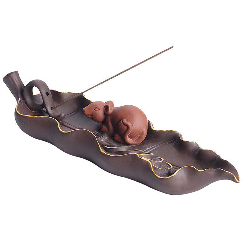 Ceramic Incense Stick Holder Zen Censer Home Aromatherapy Burner Tea Decor