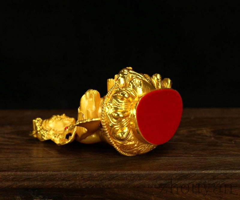 BLESSED TIBETAN BUDDHA GOLD GILT BUDDHISM STATUE / GIFT BOX VAJRASATTVA SEMPA