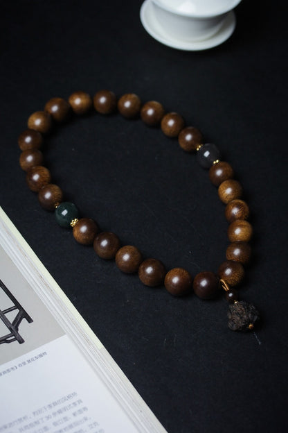 16mm Chinese Natural Eaglewood Handmade Exquisite Bracelets 31326