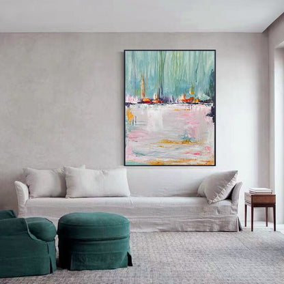 Abstract Art Oil Painting Handmade Canvas Acrylic Frameless Large Size Decor