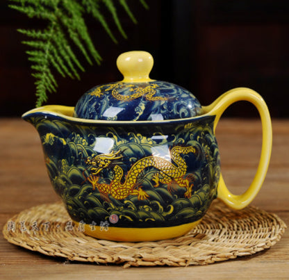 NEW Chinese Dragon Ceramic Porcelain Tea Cup Coffee Mug with Infuser&lid&saucer