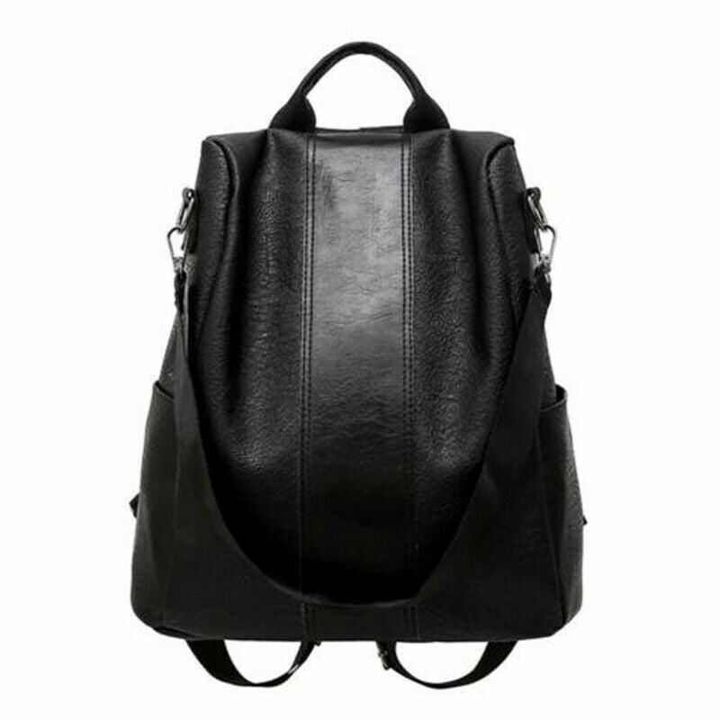 Women's Leather Backpack Large Capacity School Bag Teenager Anti Theft Backpack