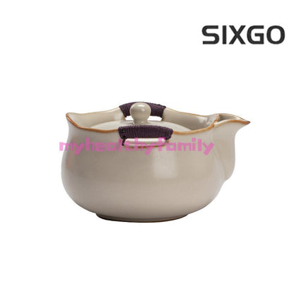Ru Kiln Handheld Pot Tea Making Bowl Tea Cup Ceramic Kung Fu Tea Set